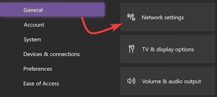 Configuración de red Xbox
