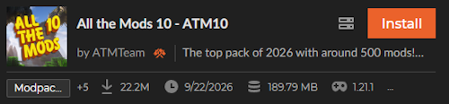 Modpack ATM CurseForge