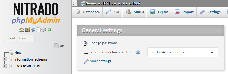 Nitrado Datenbank