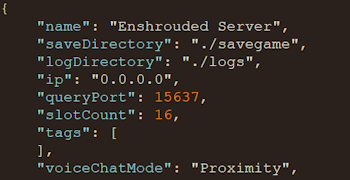 Enshrouded Dedicated Server Settings