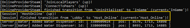 Enshrouded Dedicated Server Console