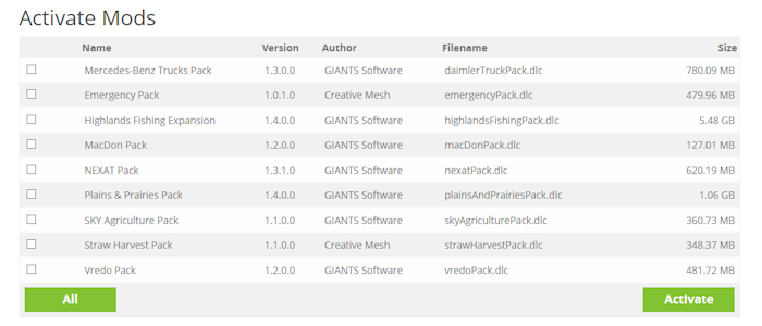 Nitrado Farming Simulator 25 DLCs Guide