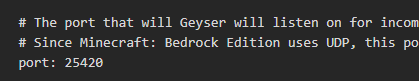 Port Bedrock Geyser