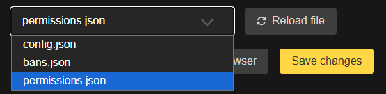 Fichier de permissions Hytale Nitrado