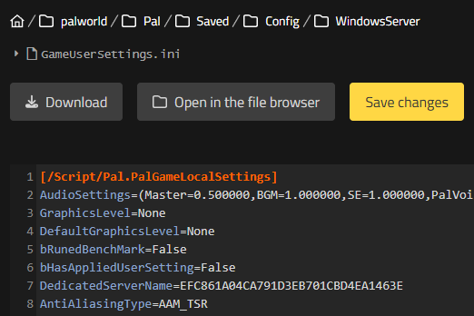 Configuración del servidor de Palworld en Nitrado