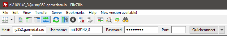 Nitrado FileZilla