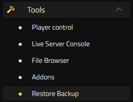 Nitrado Restore Backup