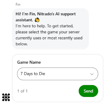 Chat en vivo del soporte de Nitrado