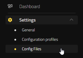 Modifica i file di configurazione del server