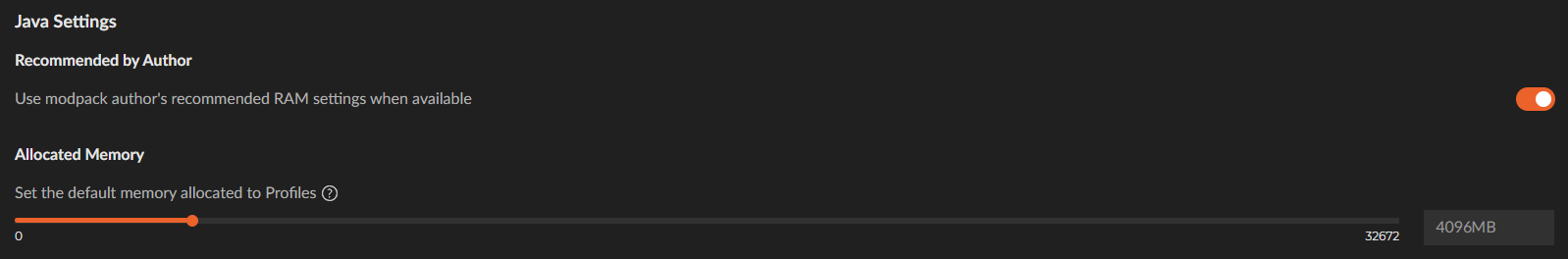 Increase RAM Slider