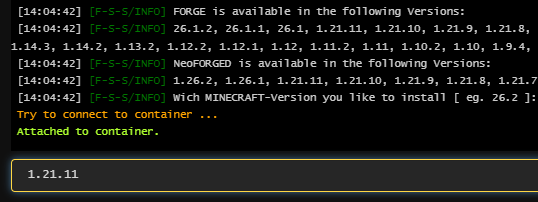 Scegliere la versione di Minecraft