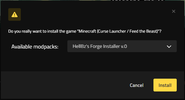 Installare HellBz's Forge Installer