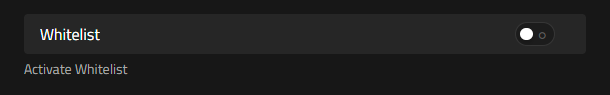 Whitelist-Schalter in den DayZ-Basiseinstellungen