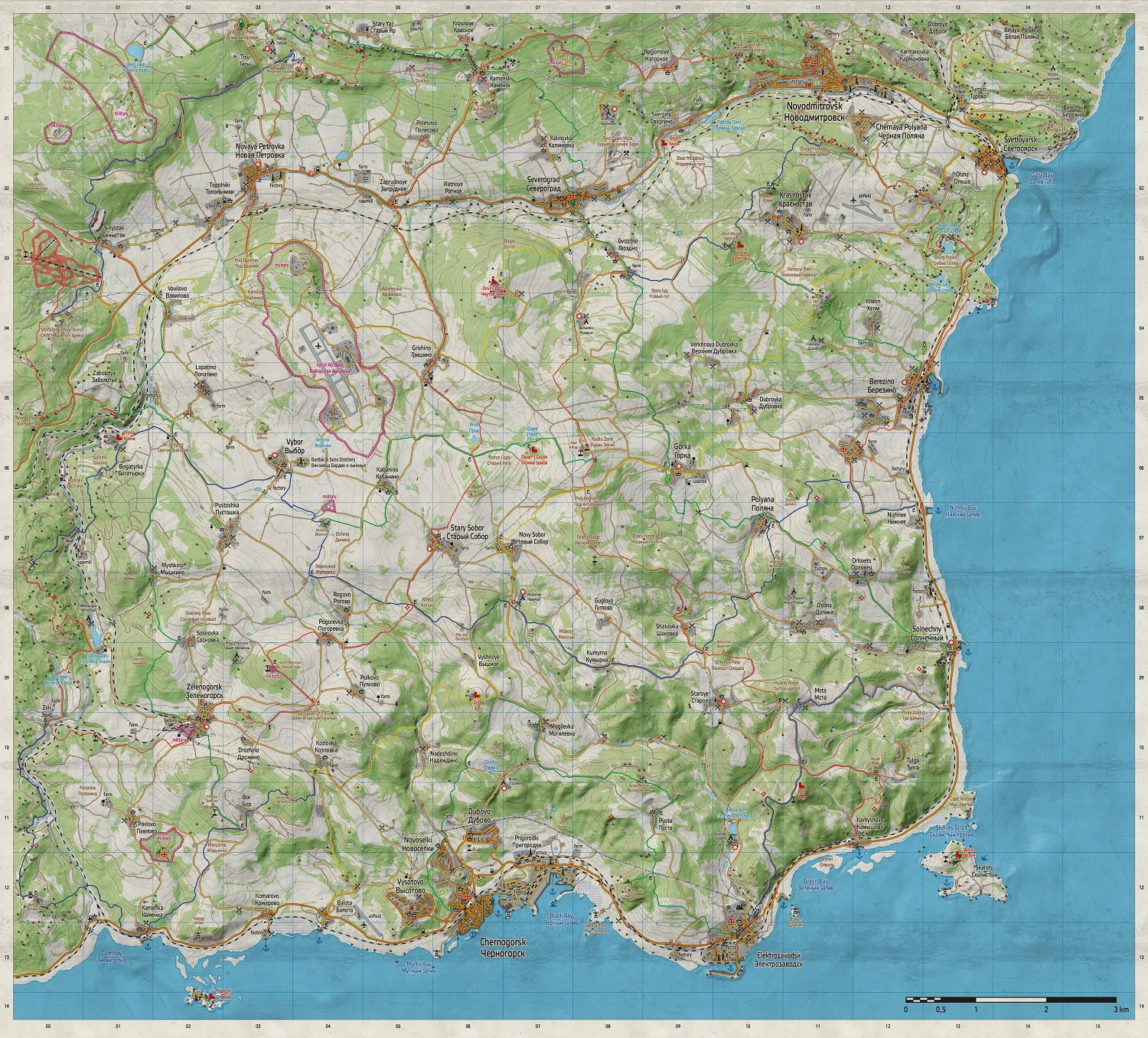 DayZ Chernarus Map
