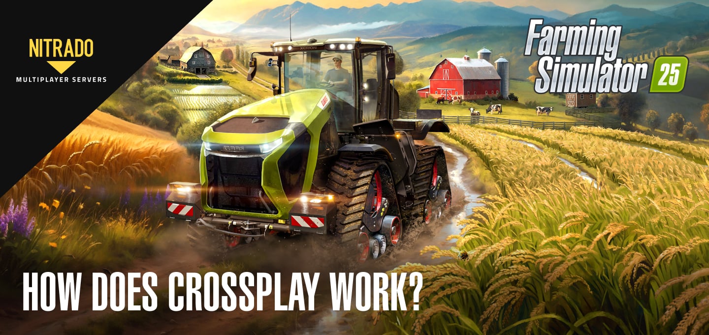 Farming Simulator 25 クロスプレイの設定: 専用サーバーでのPC, PS5, Xbox